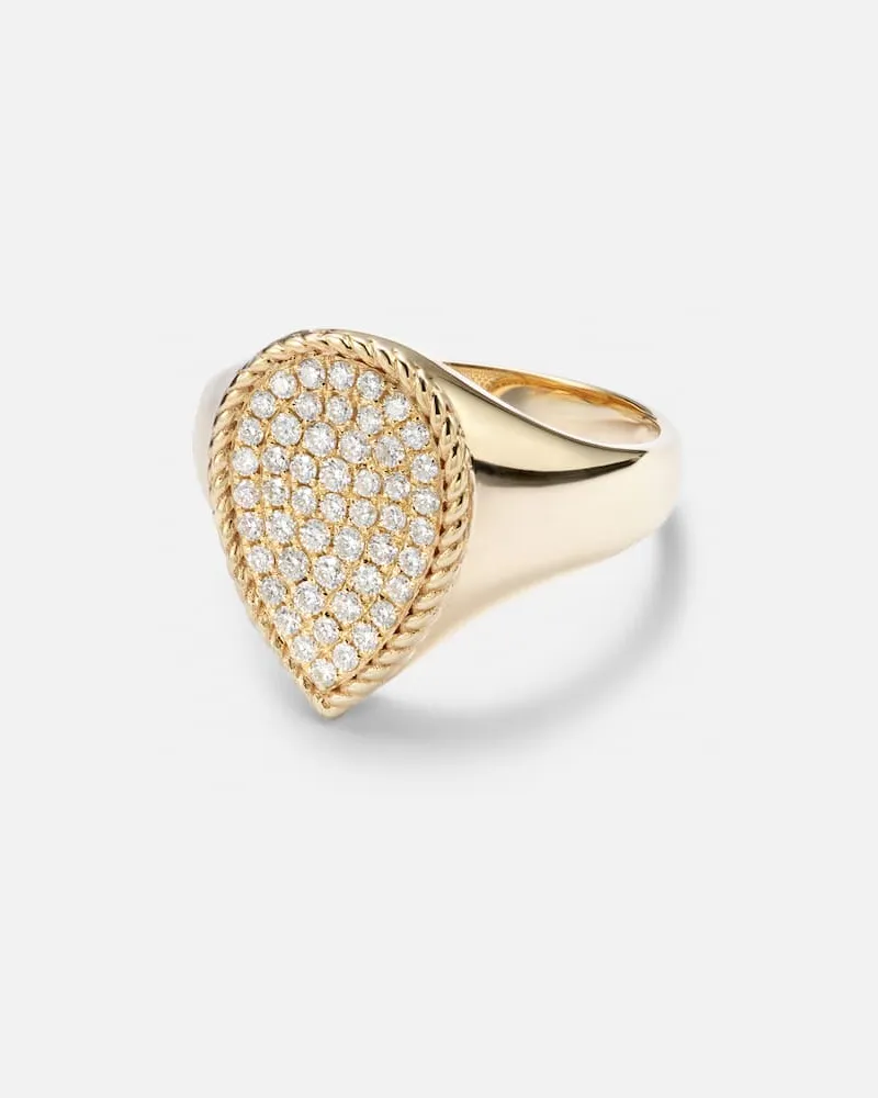 Yvonne Léon Yvonne Léon Pinky Ring aus 18kt Gelbgold mit Diamanten Gold