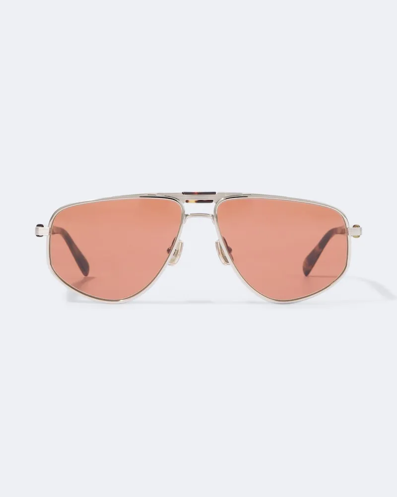 Brunello Cucinelli Navigator-Sonnenbrille Dike Silber