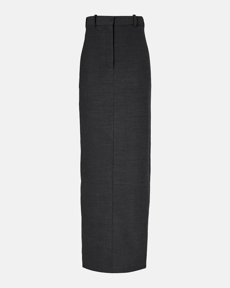Acne Studios High-Rise-Maxirock aus einem Wollgemisch Grau