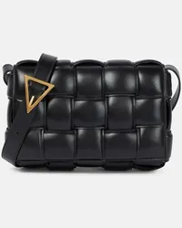 Bottega Veneta Schultertasche Padded Cassette aus Leder Schwarz