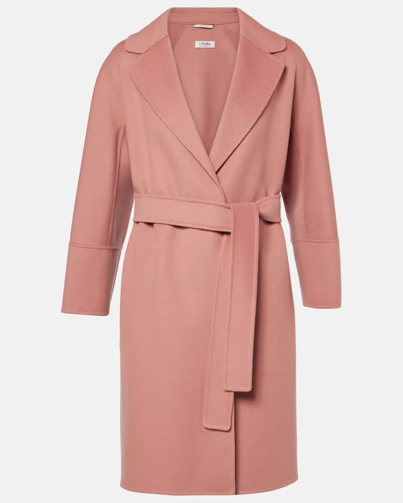 Max Mara Mantel Arona aus Schurwolle Pink