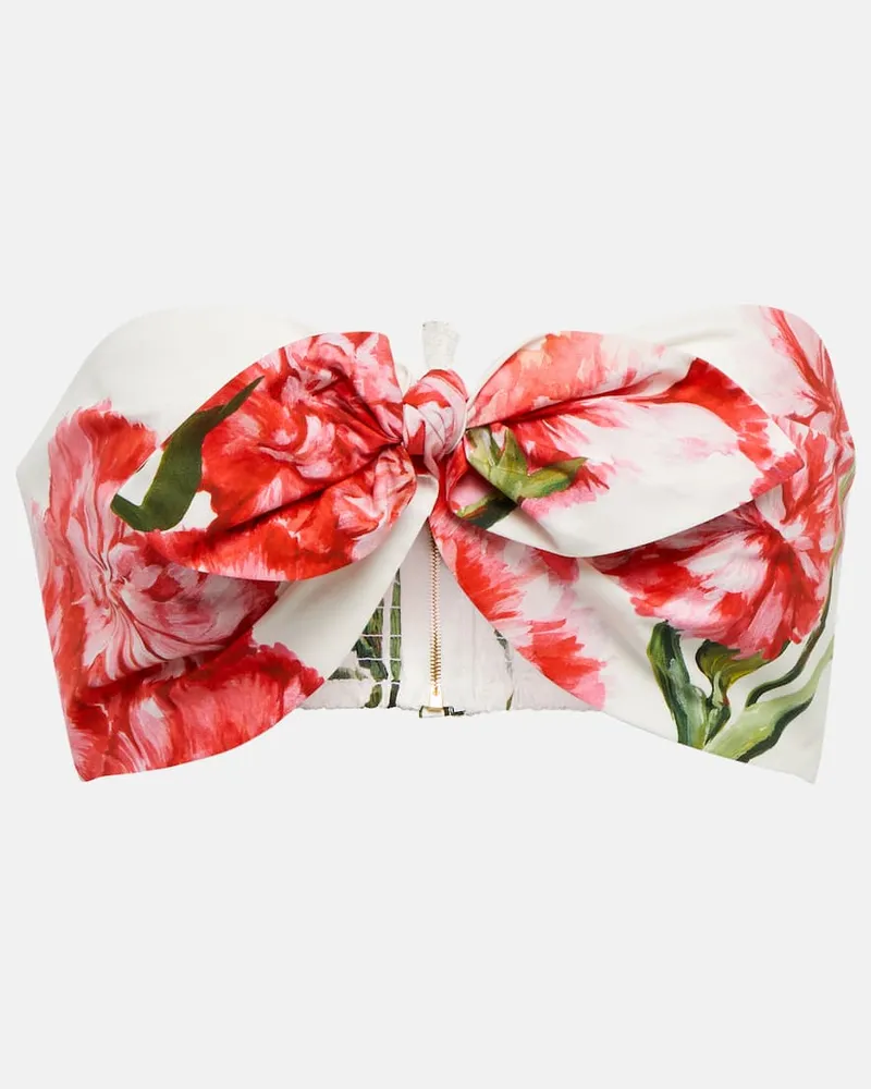 Dolce & Gabbana Bedrucktes Top aus Baumwolle Multicolor