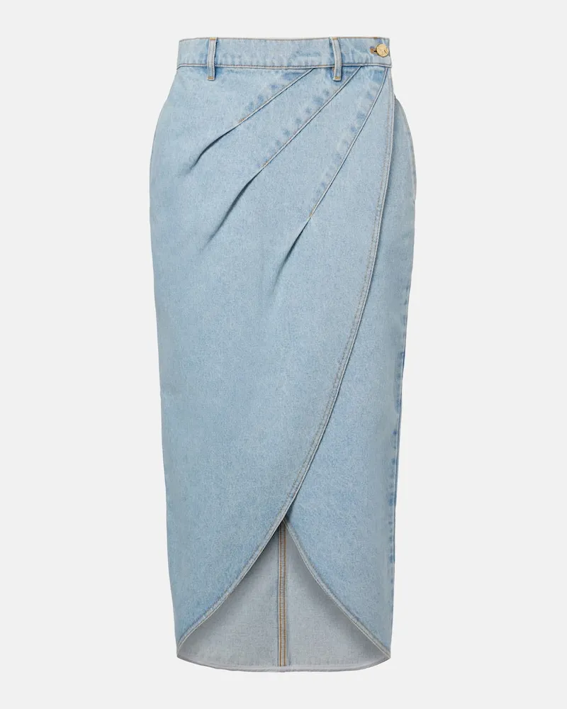 Nina Ricci Midirock aus Denim Blau