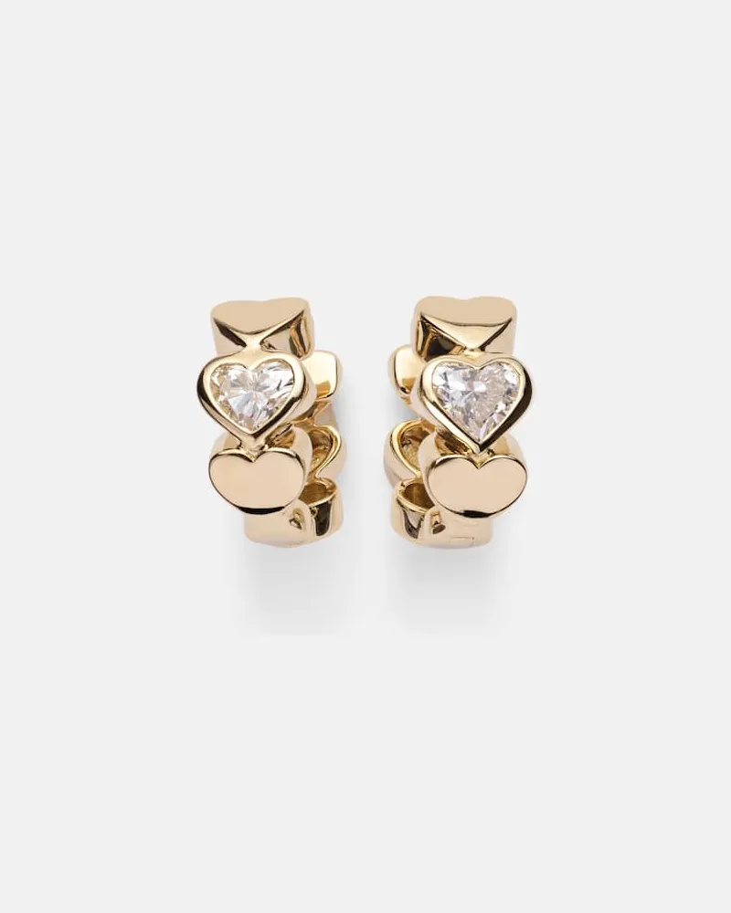 Sydney Evan Ohrringe Heart Diamond aus 14kt Gelbgold mit Diamanten Gold