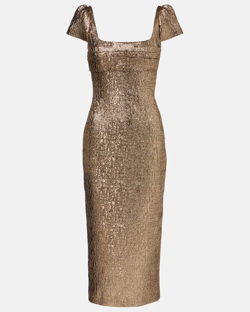 Roland Mouret Cocktailkleid aus Lamé Metallic