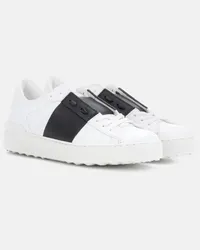 Valentino Garavani Sneakers Open aus Leder Weiss