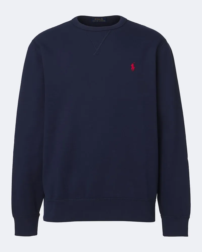 Ralph Lauren Sweatshirt Pony aus einem Baumwollgemisch Blau
