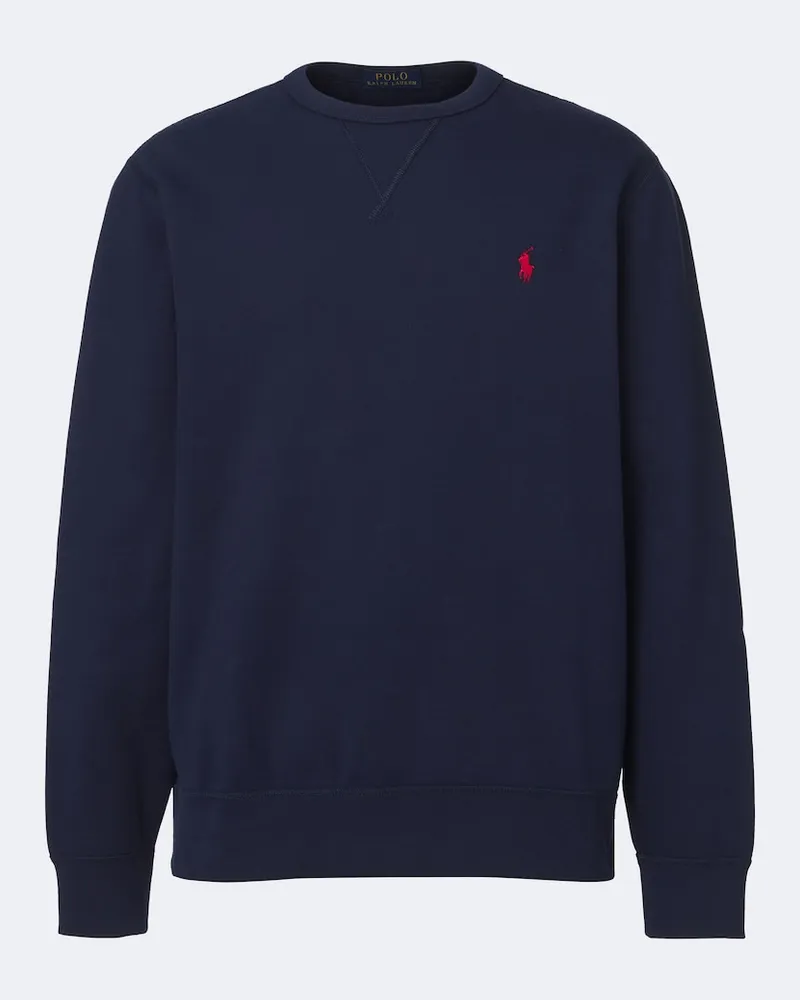 Ralph Lauren Sweatshirt Pony aus einem Baumwollgemisch Blau