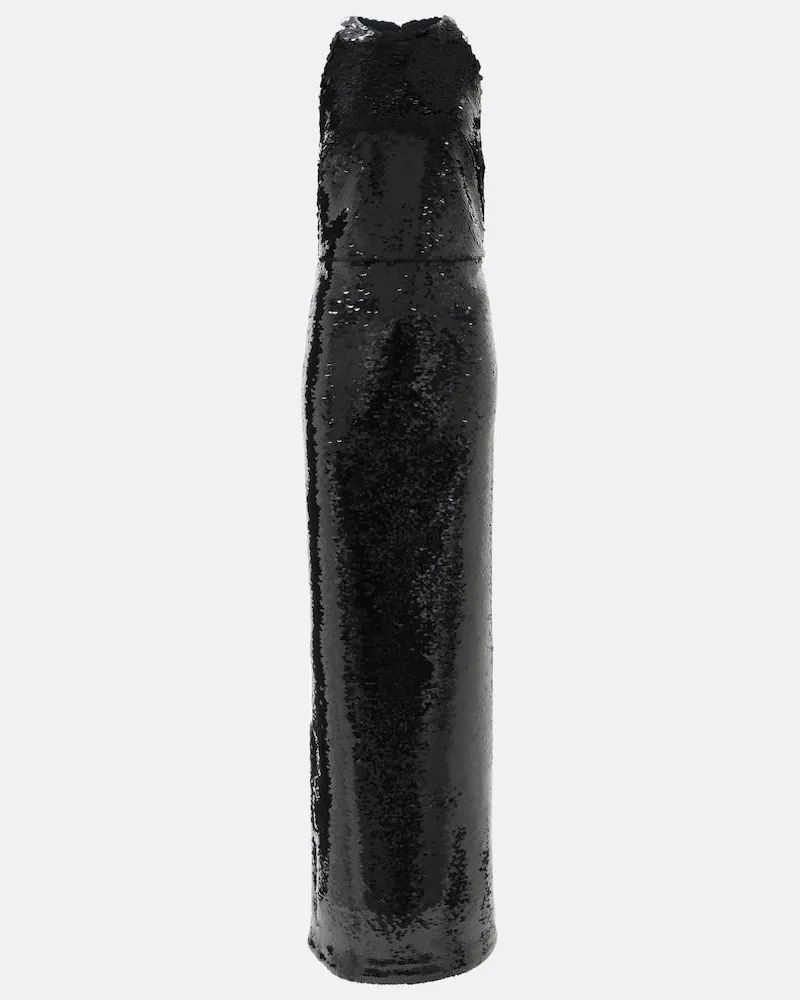 Safiyaa Robe Santina mit Pailletten Schwarz