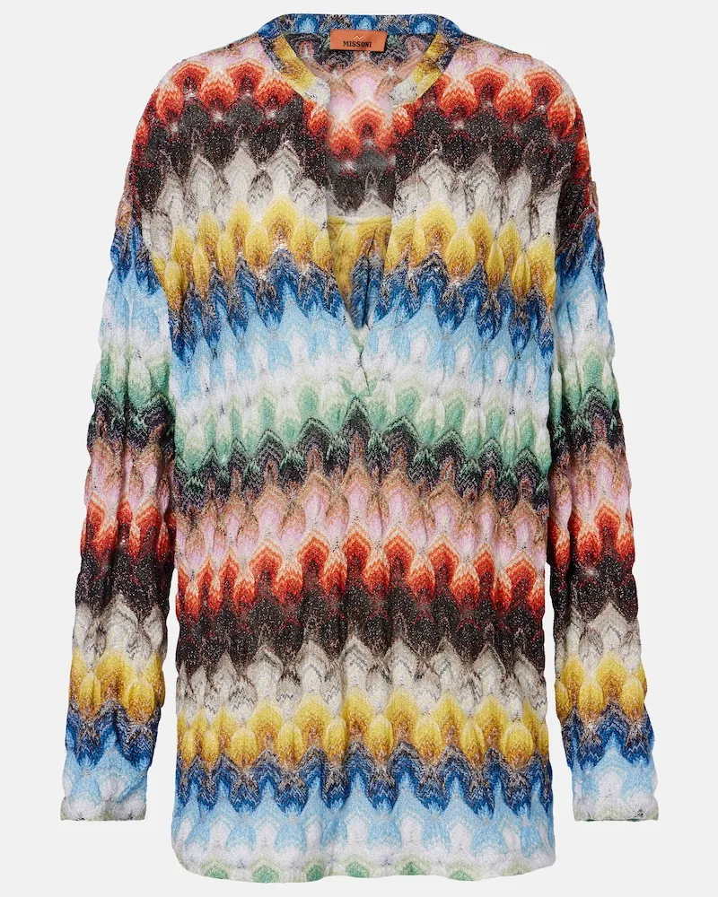Missoni Tunika aus Häkelstrick Multicolor