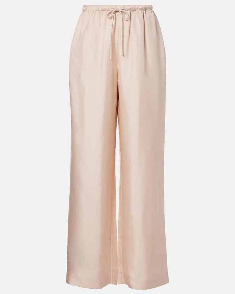 Róhe Róhe Weite Hose aus Seide Rosa