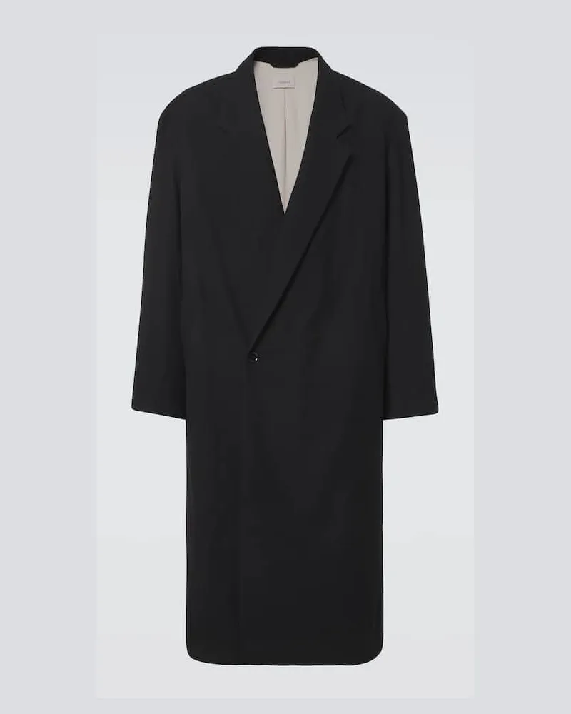 Christophe Lemaire Oversize-Mantel aus Schurwolle Schwarz