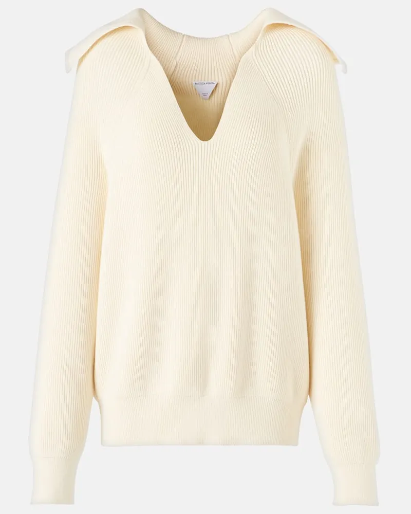 Bottega Veneta Pullover aus Baumwolle Weiß