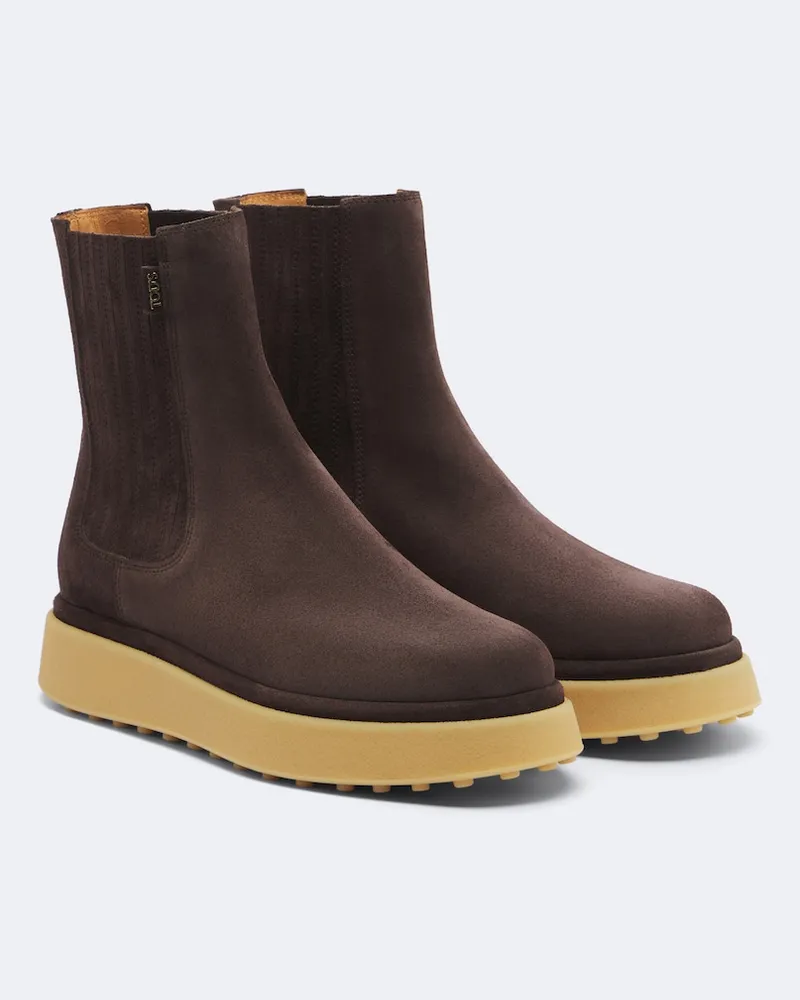 TOD'S Ankle Boots Tod's Gommino® aus Veloursleder Braun