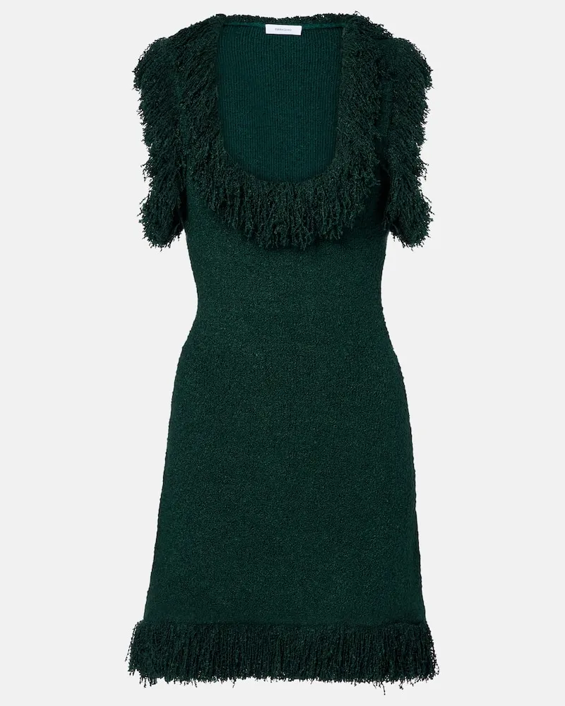 Ferragamo Minikleid aus einem Seidengemisch Grün