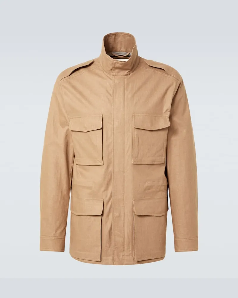 TOD'S Feldjacke aus Leinen Beige