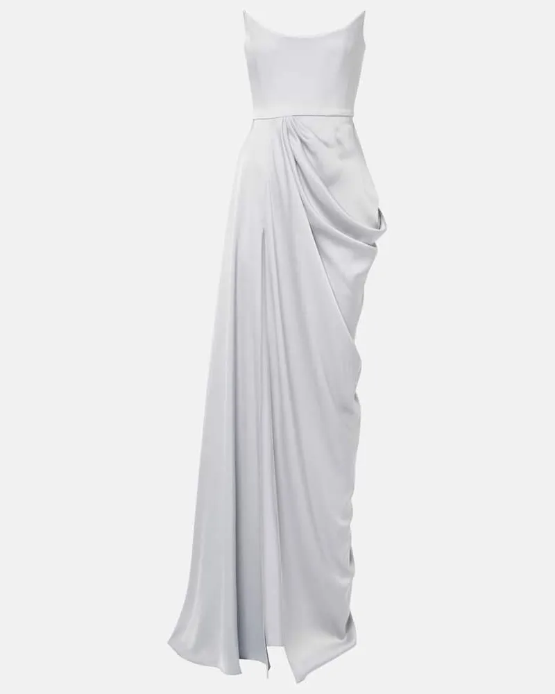 Alex Perry Robe aus Crêpe Grau