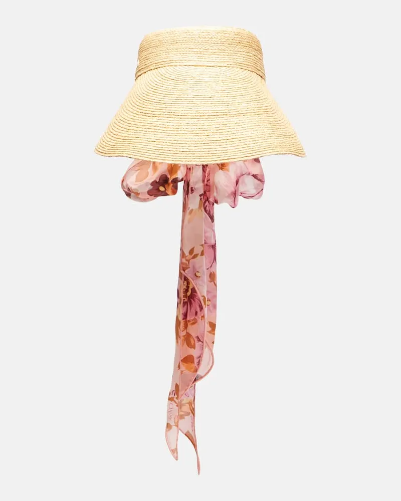 Chloé Chloé Visor aus Raffiabast Beige
