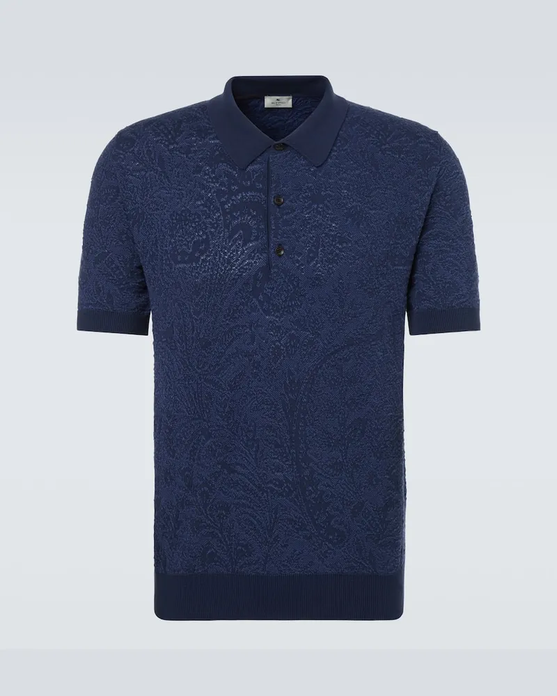 Etro Polohemd aus Baumwolle Blau