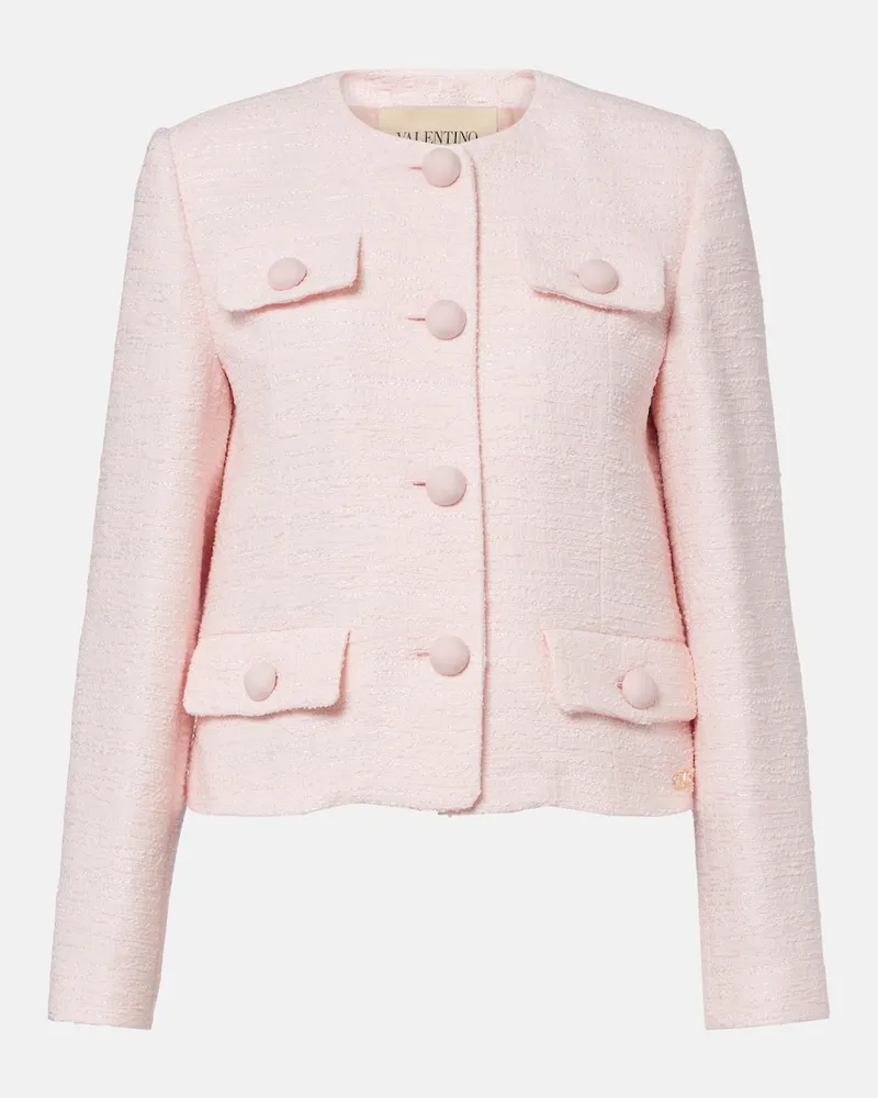 Valentino Garavani Jacke aus Tweed Rosa