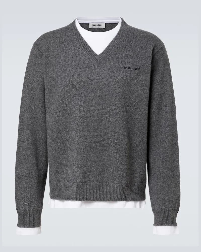 Miu Miu Pullover aus Kaschmir Grau