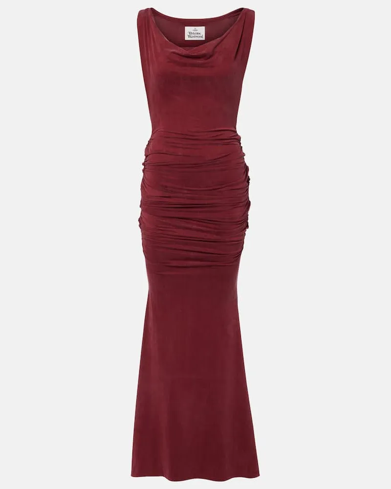 Vivienne Westwood Maxikleid Liz aus Jersey Burgund