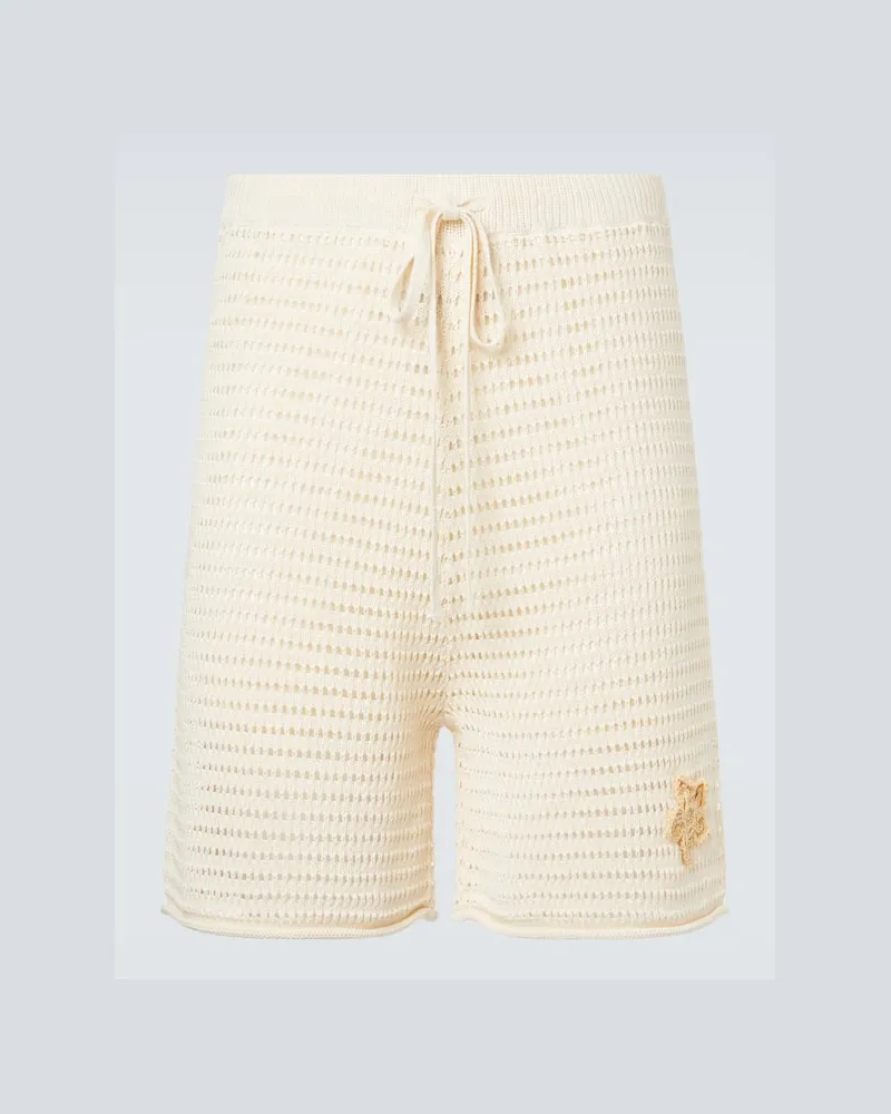 COMMAS Bermuda-Shorts aus Häkelstrick Weiß
