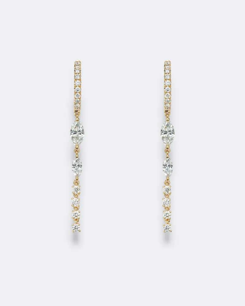 ANITA KO Ohrringe Olympia aus 18kt Gelbgold mit Diamanten Gold