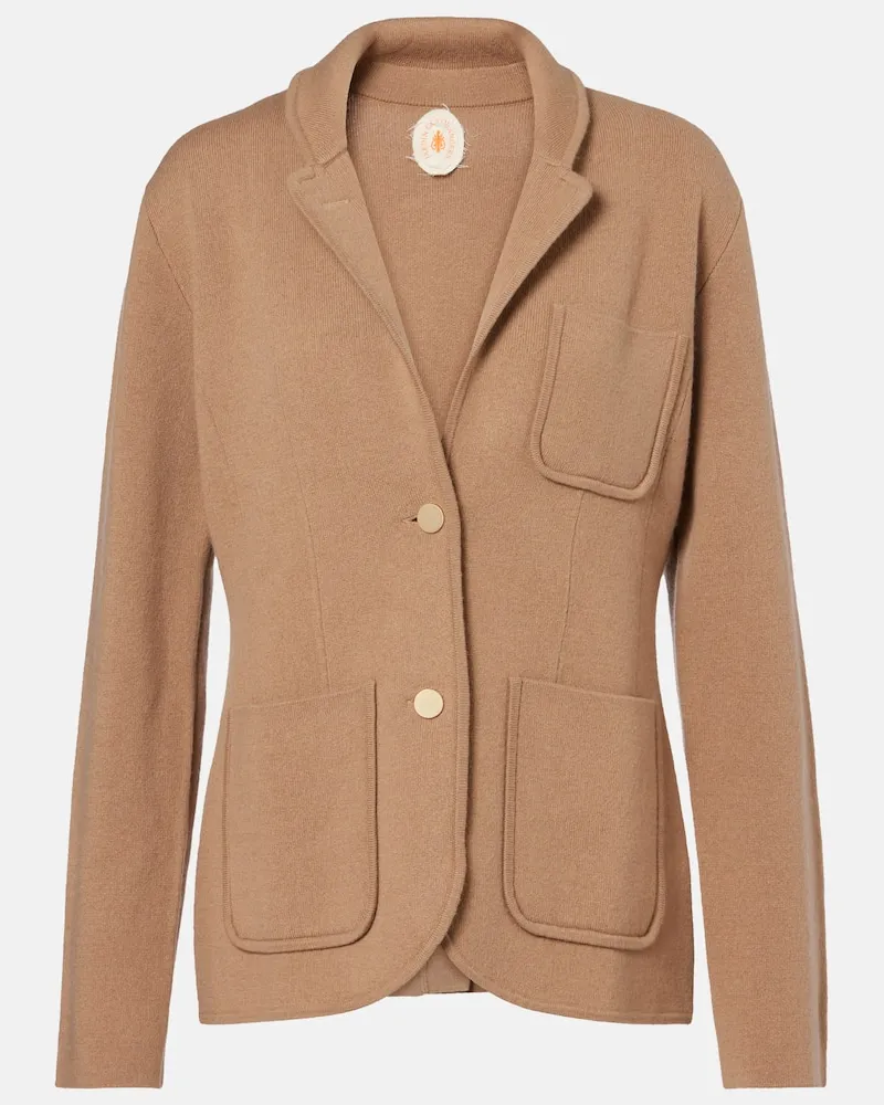 Jardin des Orangers Blazer aus Wolle und Kaschmir Braun
