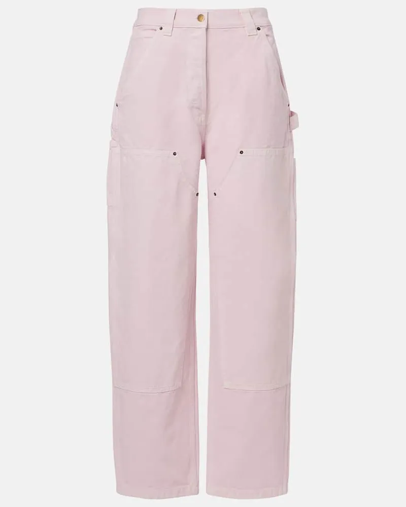 Prada Cargohose aus Baumwoll-Canvas Rosa