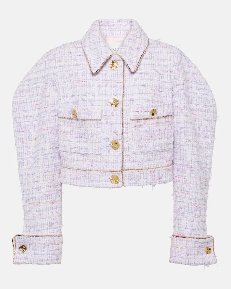 Nina Ricci Cropped-Jacke aus Tweed Violett