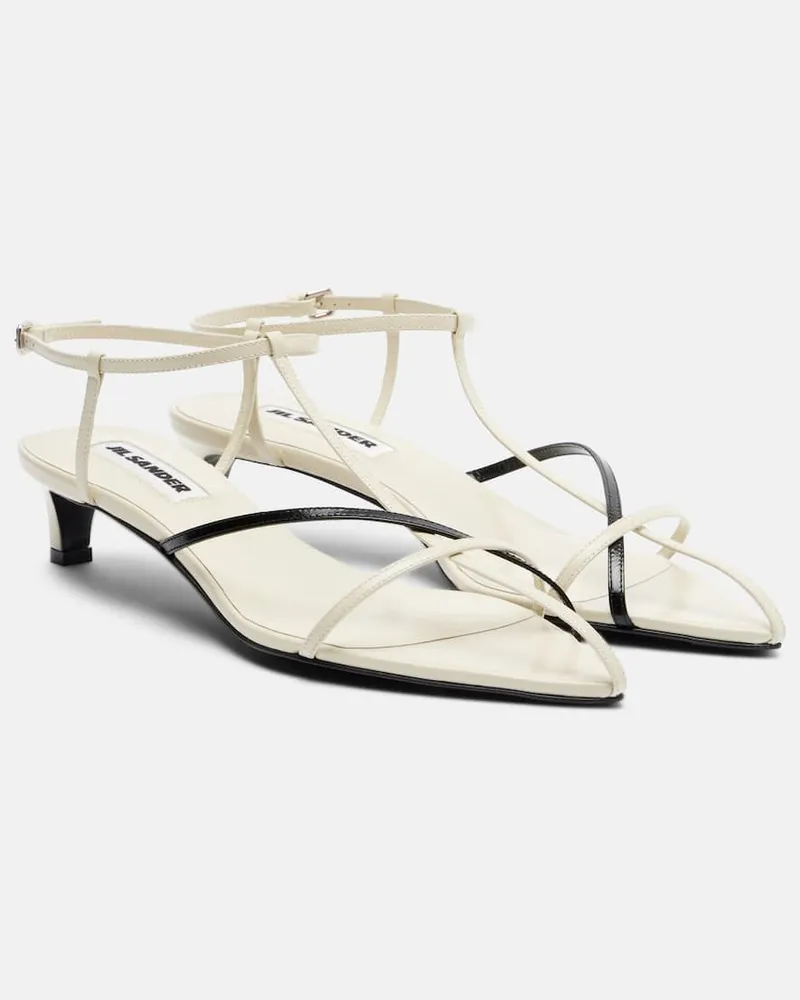 Jil Sander Sandalen aus Leder Weiß