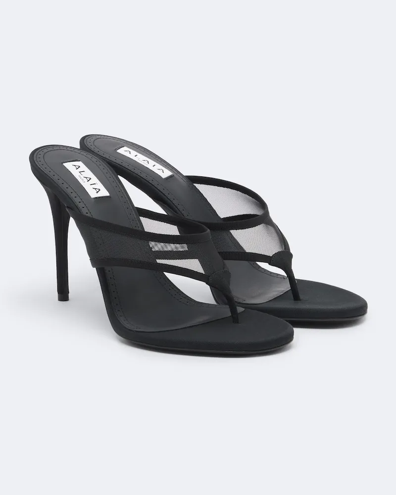 Alaïa Alaïa Zehensandalen Infra aus Tüll Schwarz