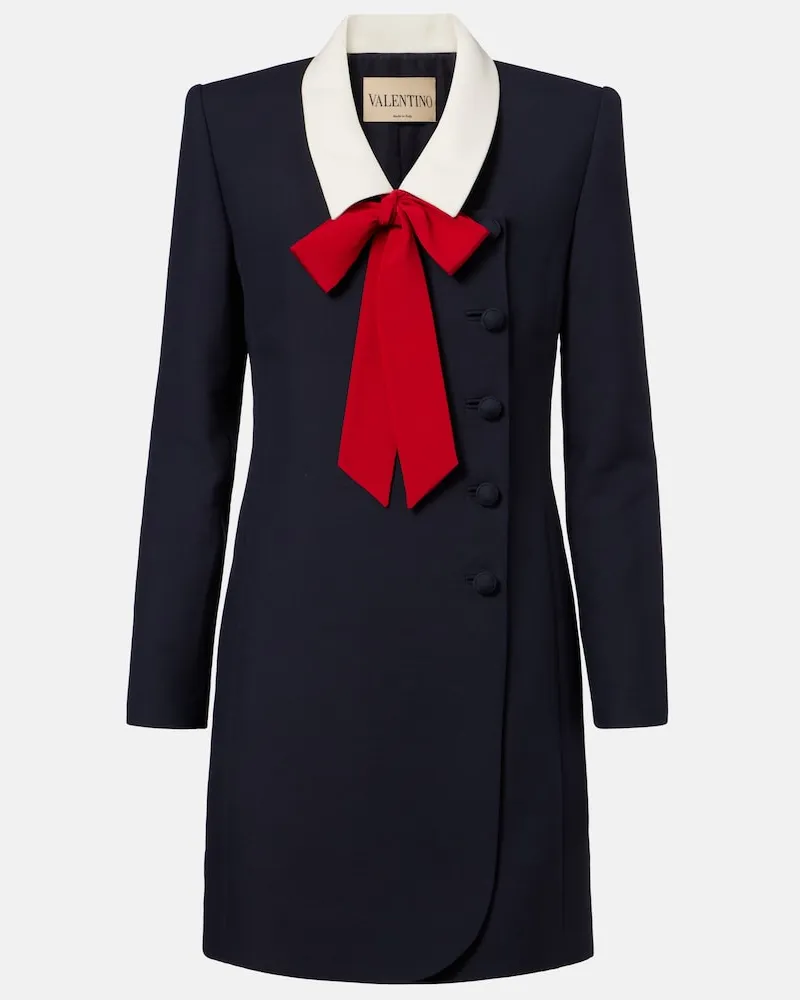 Valentino Garavani Minikleid aus Crepe Couture Blau