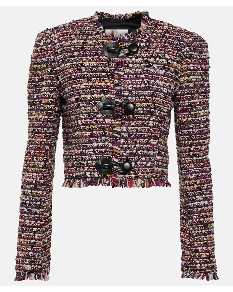Isabel Marant Cropped-Jacke Gradilia aus einem Wollgemisch Lila