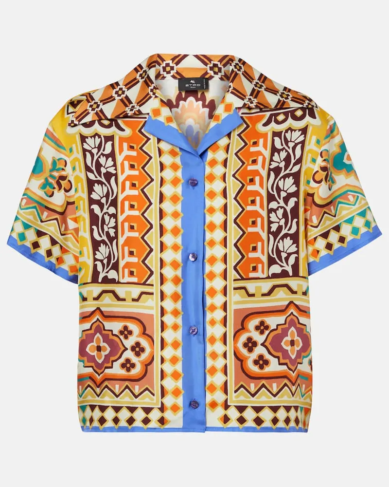 Etro Hemd aus Seide Multicolor
