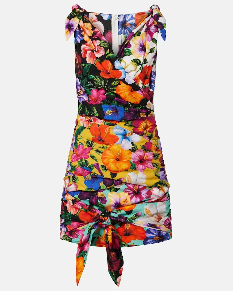 Dolce & Gabbana Minikleid aus Baumwolle Multicolor