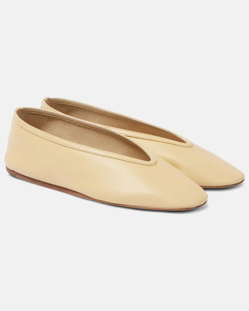 Le Monde Béryl Le Monde Béryl Ballerinas Luna aus Leder Gelb