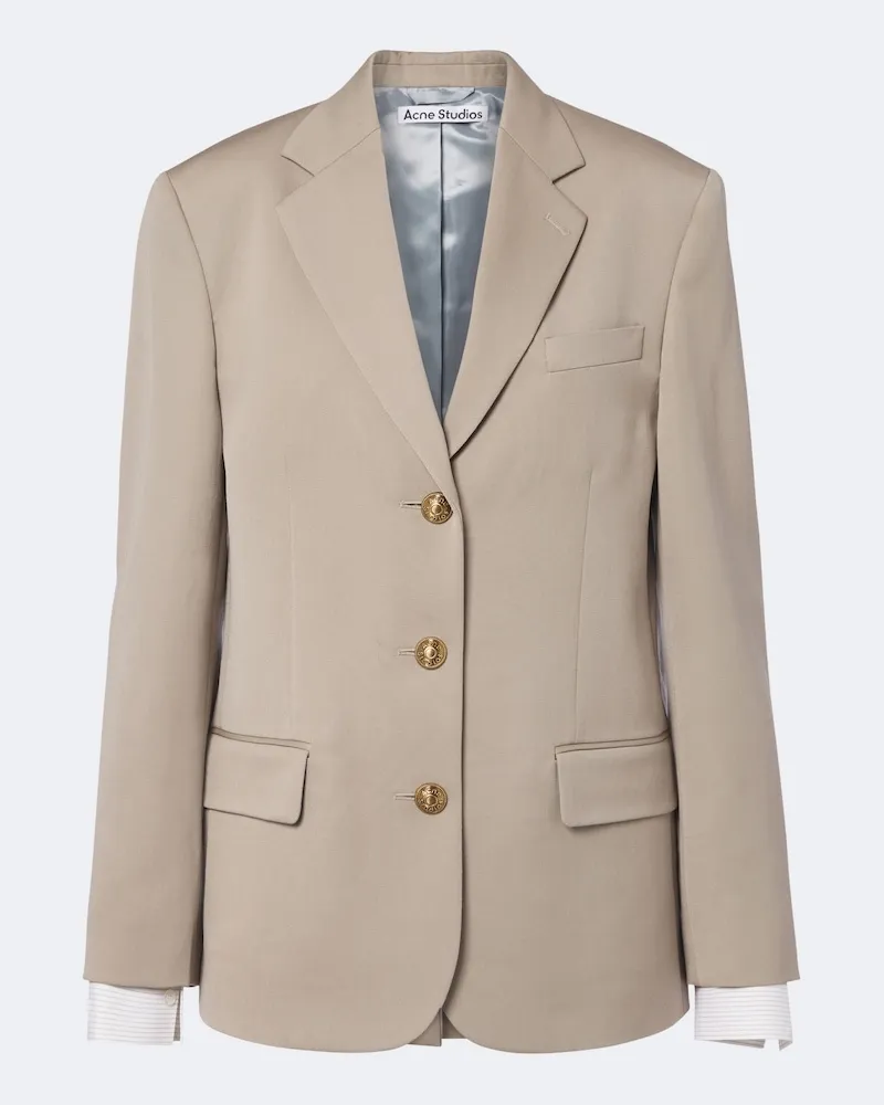 Acne Studios Blazer aus Wolle Beige