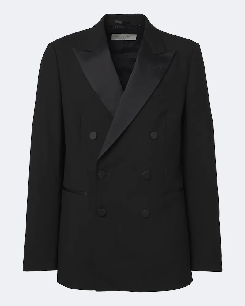 Dries van Noten Blazer aus einem Wollgemisch Schwarz