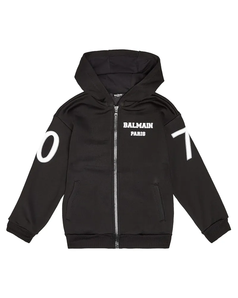 Balmain Cardigan aus einem Baumwollgemisch Schwarz