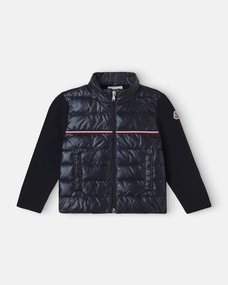 Moncler Daunenjacke aus Baumwolle Blau