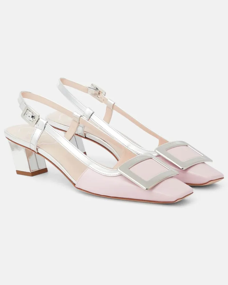 Roger Vivier Slingback-Pumps Belle Vivier aus Lackleder Rosa