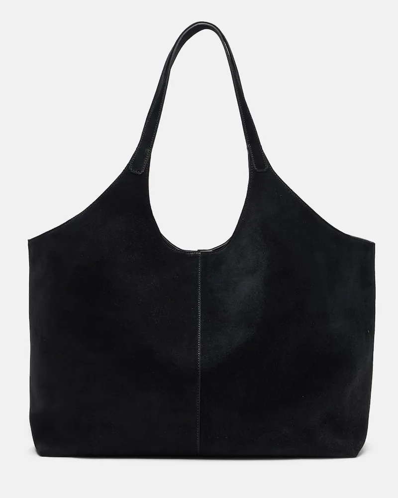 Aesther Ekme Tote Bag Cabas aus Veloursleder Schwarz
