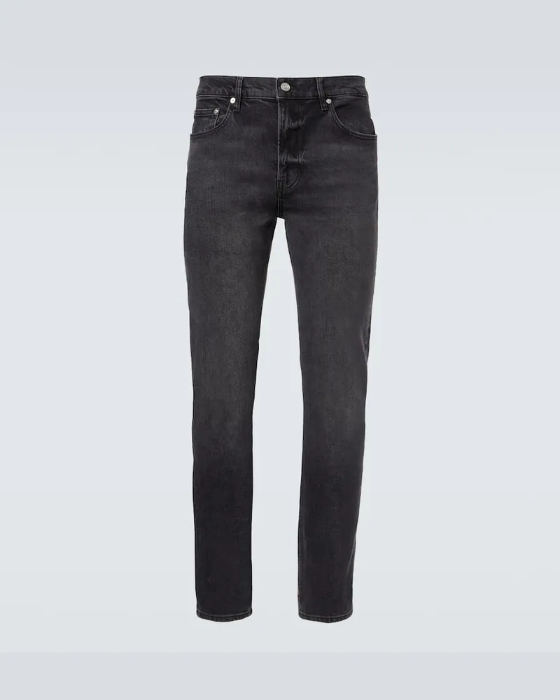 Frame Denim Straight Jeans Modern Schwarz