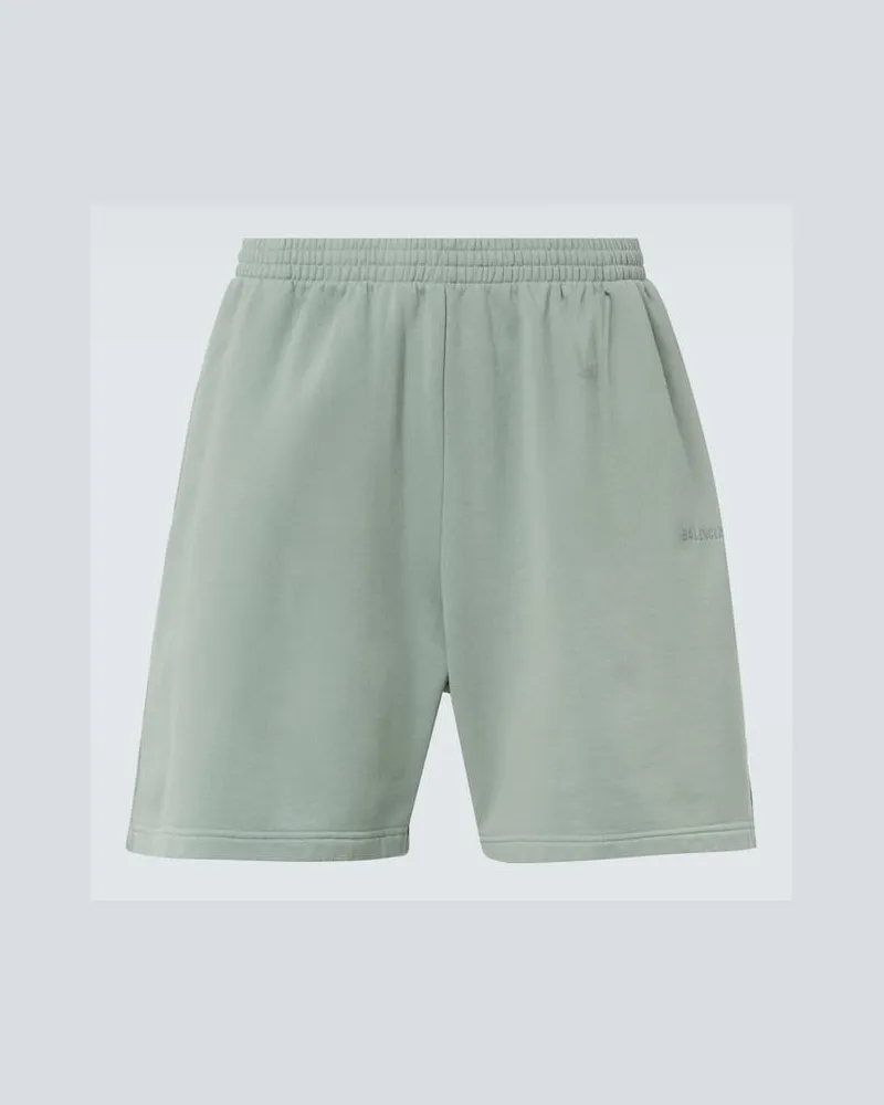Balenciaga Shorts aus Baumwoll-Jersey Grün