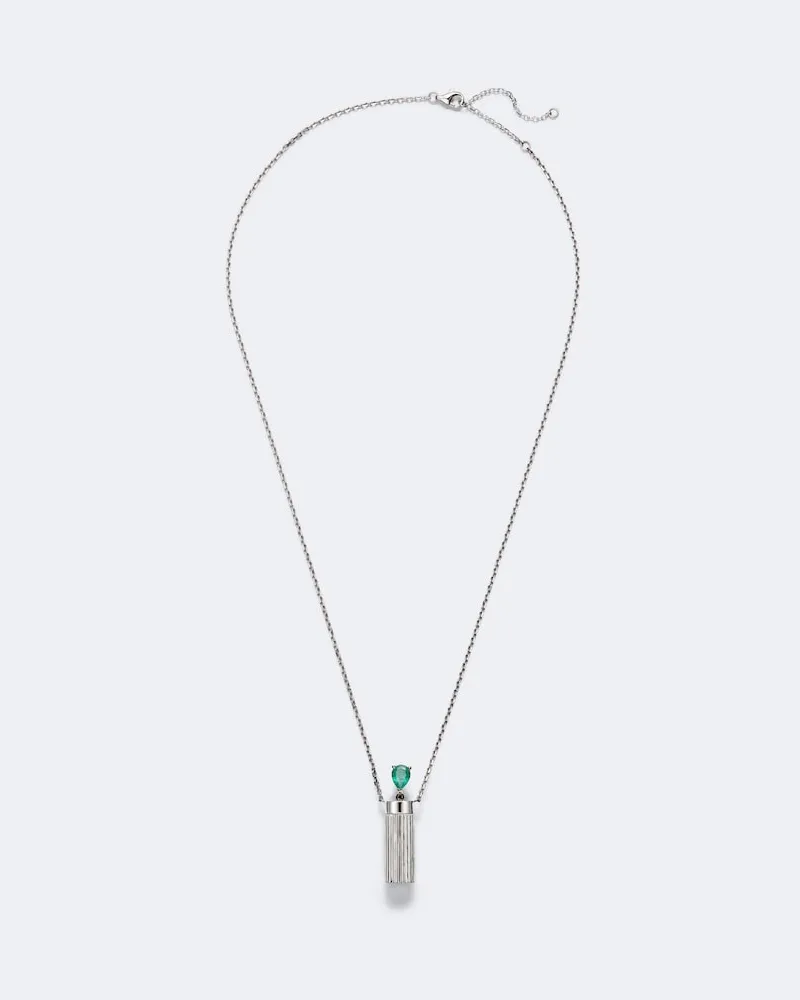 Yvonne Léon Yvonne Léon Anhänger Petit Vase Plumetis und Bouchon aus 9kt Gelbgold mit Diamanten und Türkis Blau