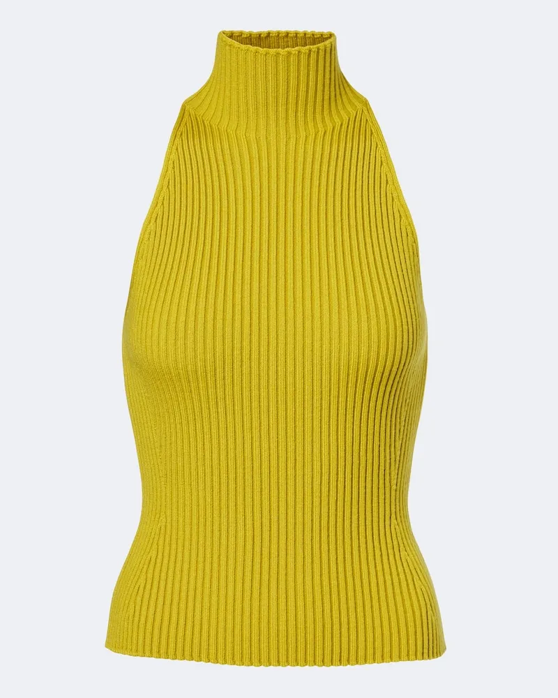 Alaïa Alaïa Top aus einem Wollgemisch Gelb