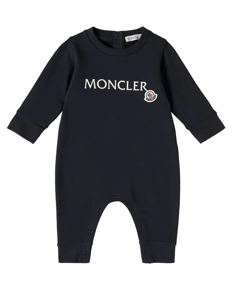 Moncler Baby Spieler Tutina aus einem Baumwollgemisch Blau