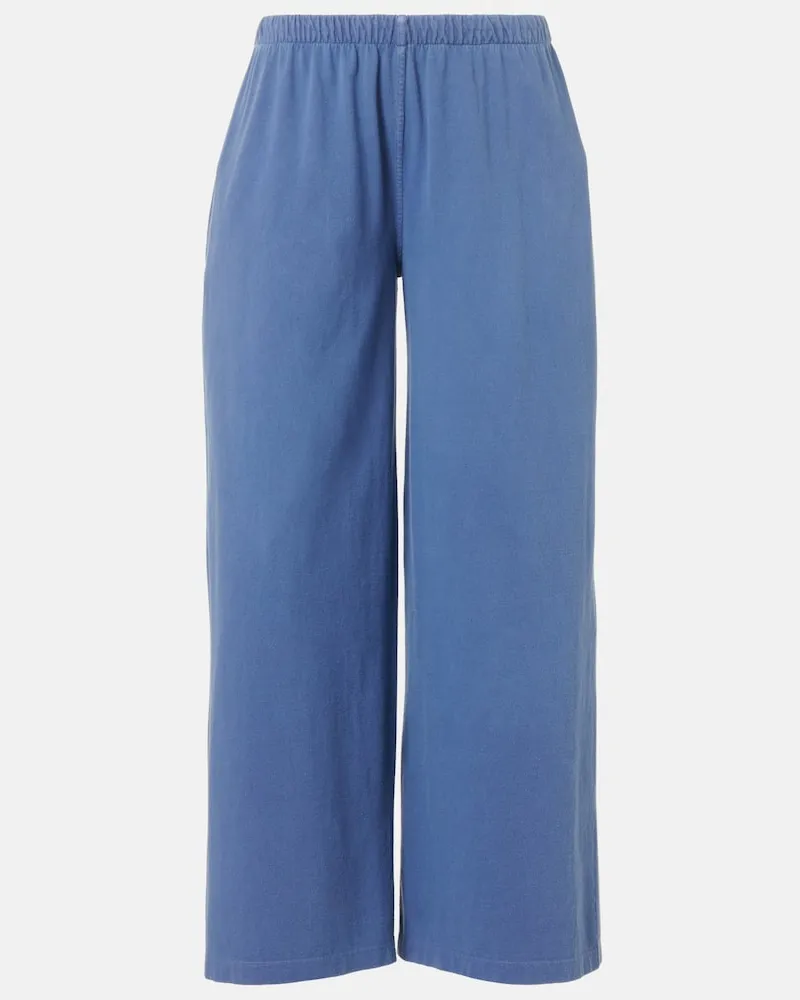 The Row Mid-Rise-Hose Ukira aus Baumwolle Blau